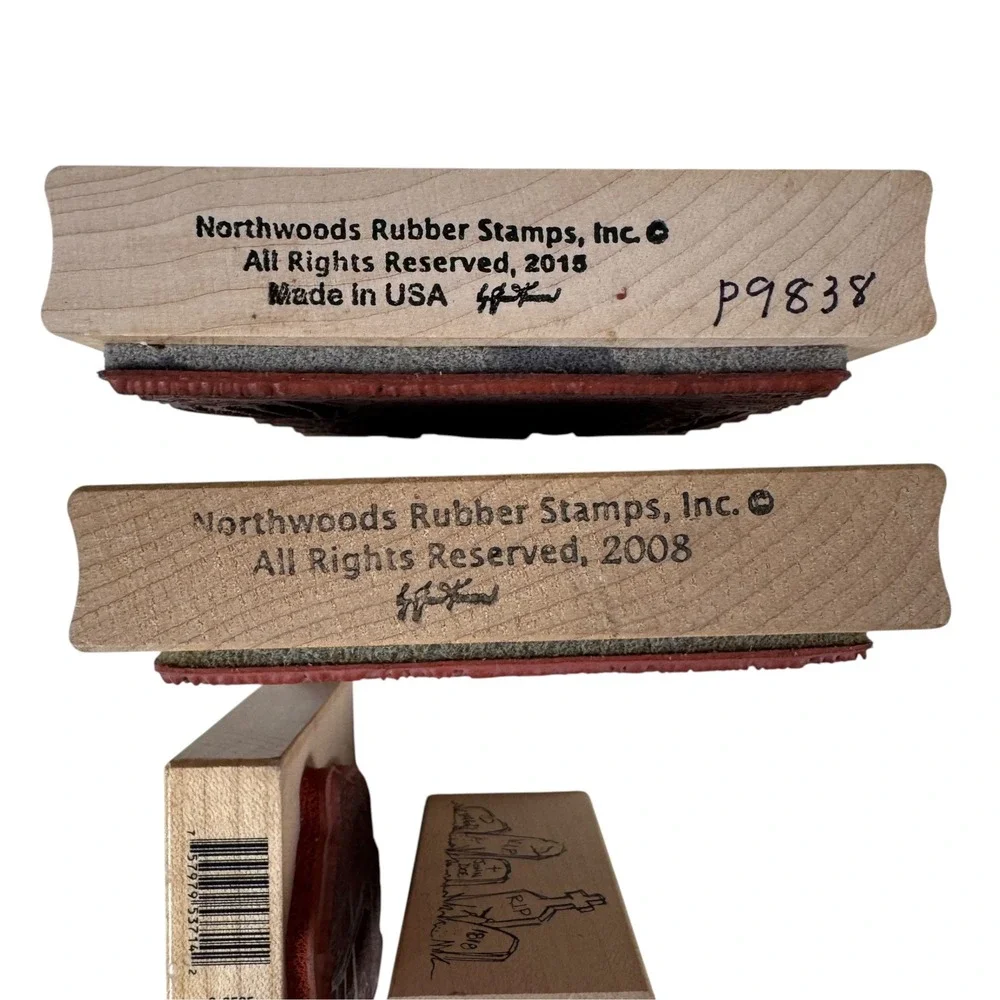 Vintage Fall Holiday Mixed Rubber Stamp Lot Northwoods PSX Harvest Halloween